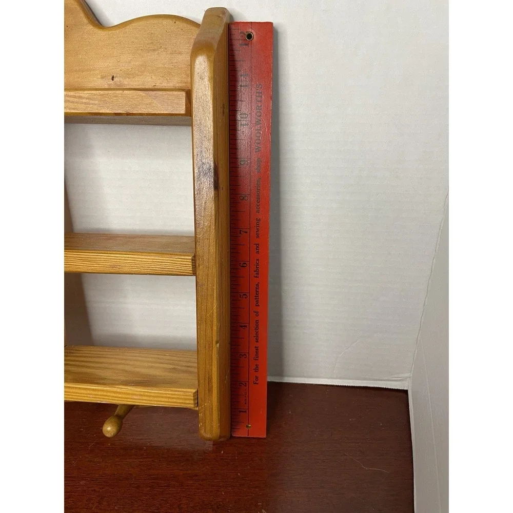 Vintage 1980s Wooden Heart Cut Out Shelf Pegged Display Curio Cottage Core